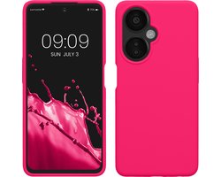 kwmobile telefoonhoesje geschikt voor OnePlus Nord CE 3 Lite 5G / Nord N30 5G - Hoesje met siliconen coating - Smartphone case in neon roze