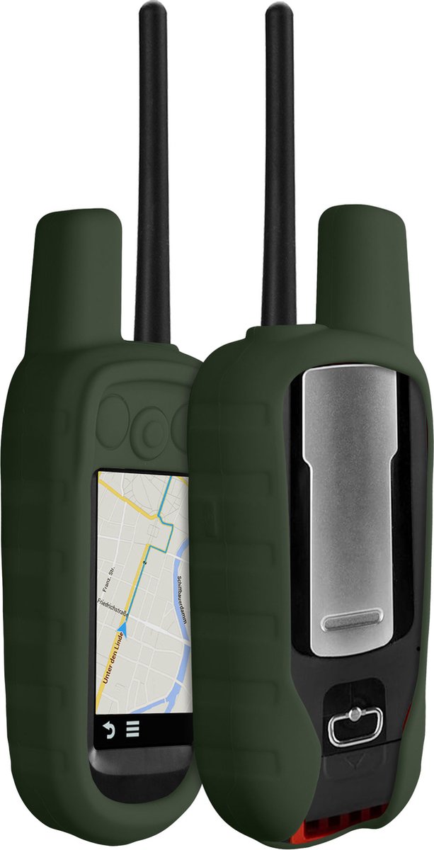 kwmobile Hoesje geschikt voor Garmin Alpha 100 - Beschermhoes voor handheld GPS - Back cover in donkergroen