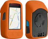 kwmobile hoes geschikt voor Wahoo Elemnt Bolt V2 - Siliconen beschermhoes voor fietsnavigatie - oranje