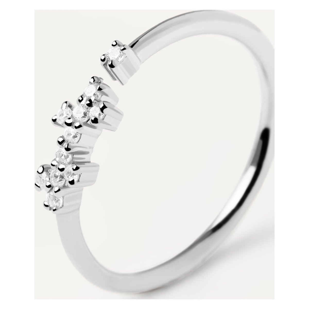P D Paola Dames Ring Zilver - Goudkleurig - 18.00 mm / maat 57