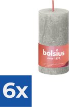Bolsius Stompkaars Sandy Grey Ø50 mm - Hoogte 10 cm - Zandgrijs - 30 branduren - Voordeelverpakking 6 stuks
