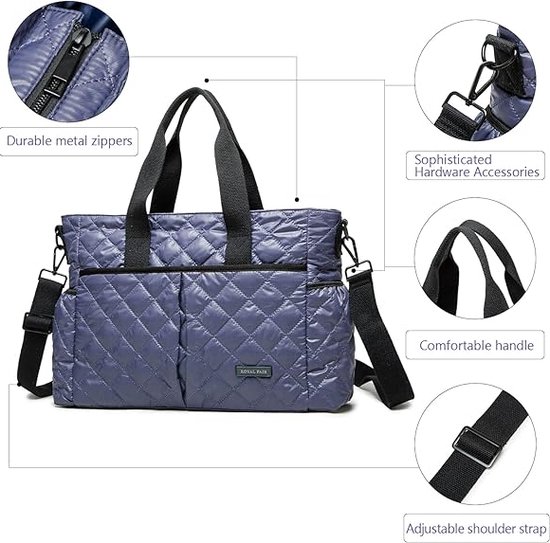 SONARIN Sac à Langer Multifonction Grand Capacité – Sac Bandoulière Rose Chic Pour Maman Et Papa