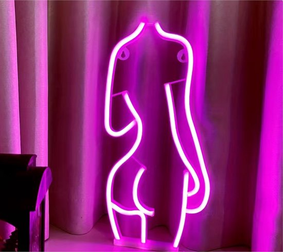 Panneau LED pour corps de femme sexy, 41x19cm