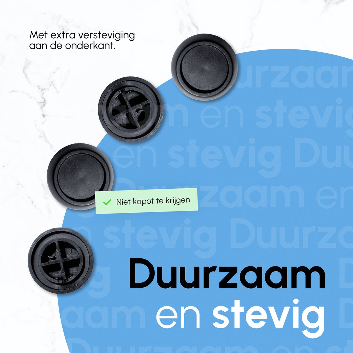 Bodo® Trillingsdempers Wasmachine - Droger – Set van 4 – Zwart — afbeelding 6