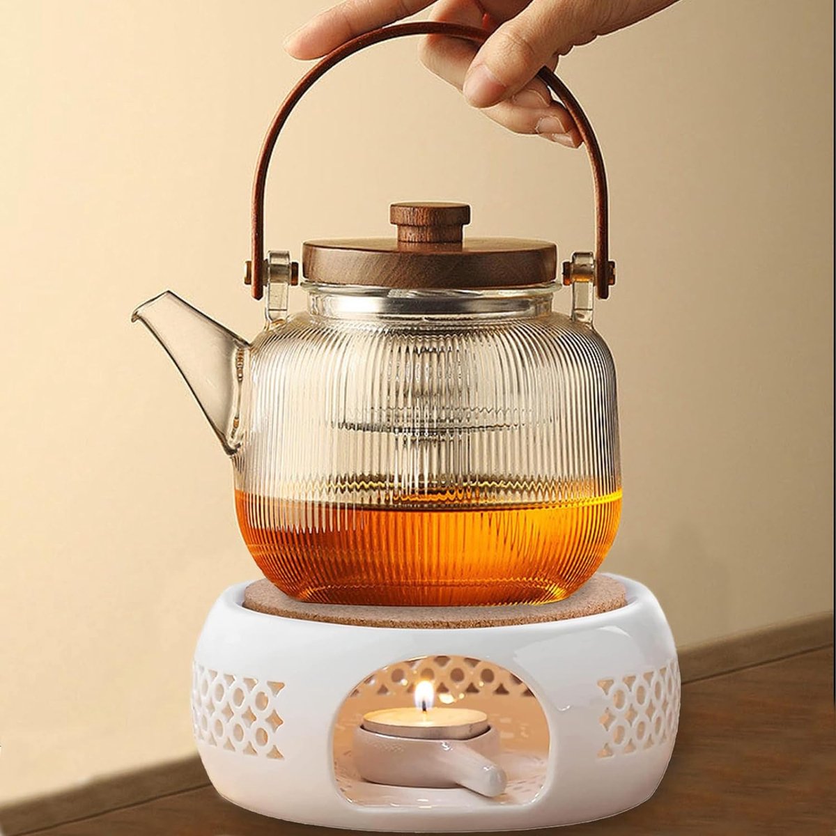 SNQ Theepotwarmer - Theelichtje - Theepot - Voor Het Verwarmen Van Koffie Glazen