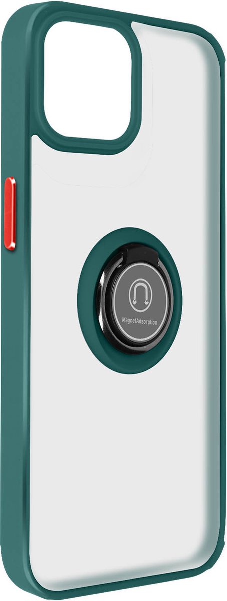 Avizar Hoes Geschikt voor iPhone 15 Plus Ondersteuningsring Ondersteuning, Groen