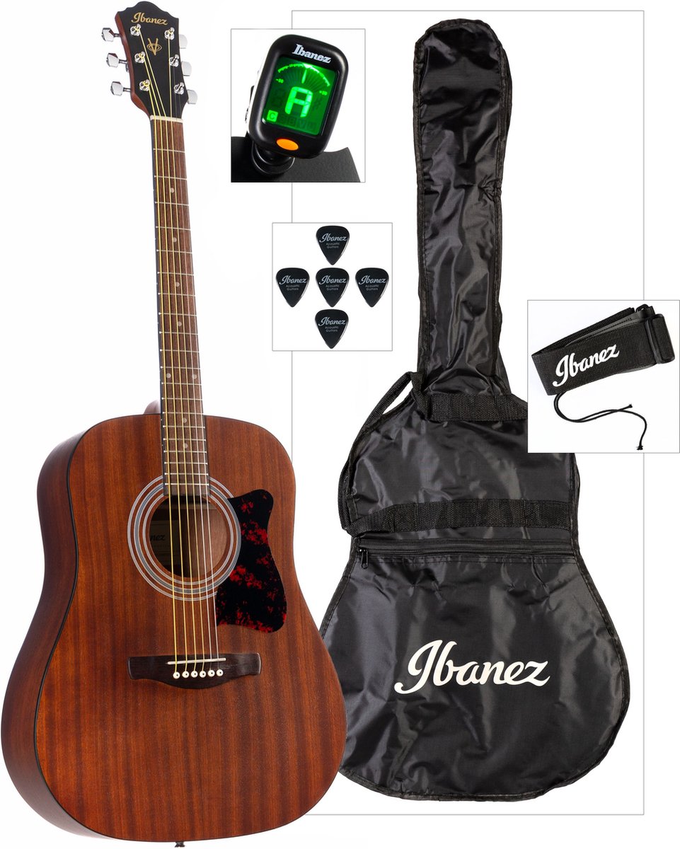 Ibanez V54NJP Open Pore Natural Jam Pack Quick Start westerngitaar-pakket