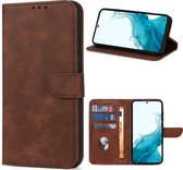 Geschikt Voor Samsung Galaxy S23 Plus Hoesje - Solidenz Bookcase S23 Plus - Telefoonhoesje S23 Plus - S23 Plus Case Met Pasjeshouder - Cover Hoes - S23+ - Bruin