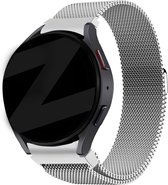 Bandz Milanese loop band geschikt voor Galaxy Watch 6 / 6 Classic / 5 40mm & 44mm / 5 Pro / 4 & Watch 4 Classic - Hoogwaardig gevlochten staal materiaal - Milanees bandje met magneetsluiting - zilver