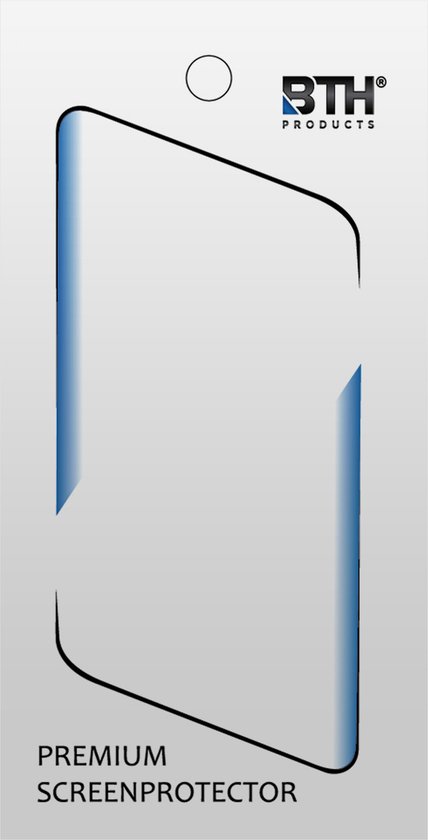 Verpakking van een 'BTH Products' screenprotector, premium.