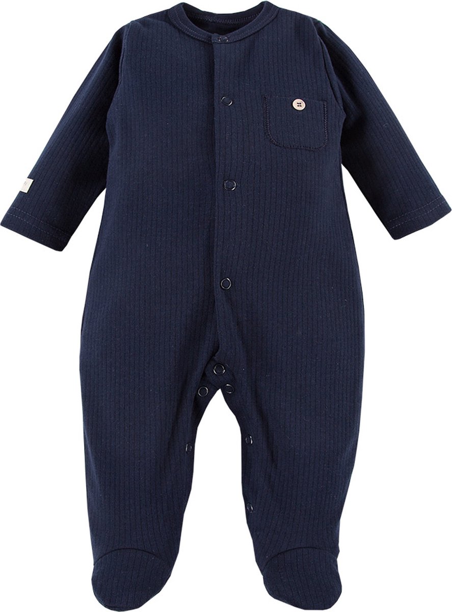 Eevi - Boxpakje/Slaappakje/Pyjama/Onesie - Donker Blauw - Maat 56 - 0 t/m 2 maanden