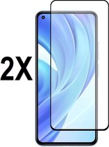 Screenz® - FULL COVER Screenprotector geschikt voor Oppo A54 5G - Tempered glass Screen protector geschikt voor Oppo A54 5G - Beschermglas - Glasplaatje - 2 stuks