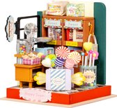 Crafts&Co Kit de construction miniature Adultes – Bois – Maison de poupée DIY – Cadeau de Noël – Happy Sugar
