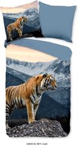 Pure Dekbedovertrek "tijger in de bergen" - Multi - (200x200/220 cm) - Microfiber
