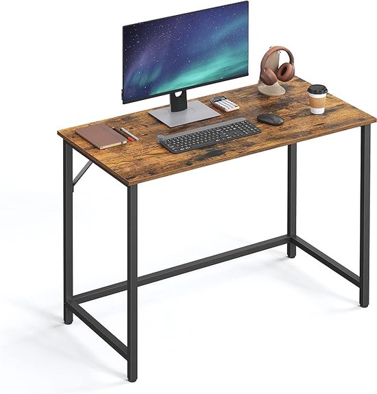 bureau Tafel - simple construction, industrial design, vintage brown - computer bureau, 100 x 50 x 75 cm