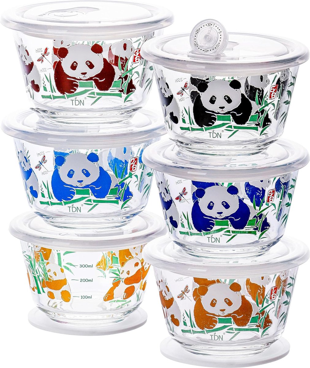 FUN HOUSE 005672 Ensemble Repas Panda - Assiette, Bol Et Verre Micro-ondable Pour Enfant