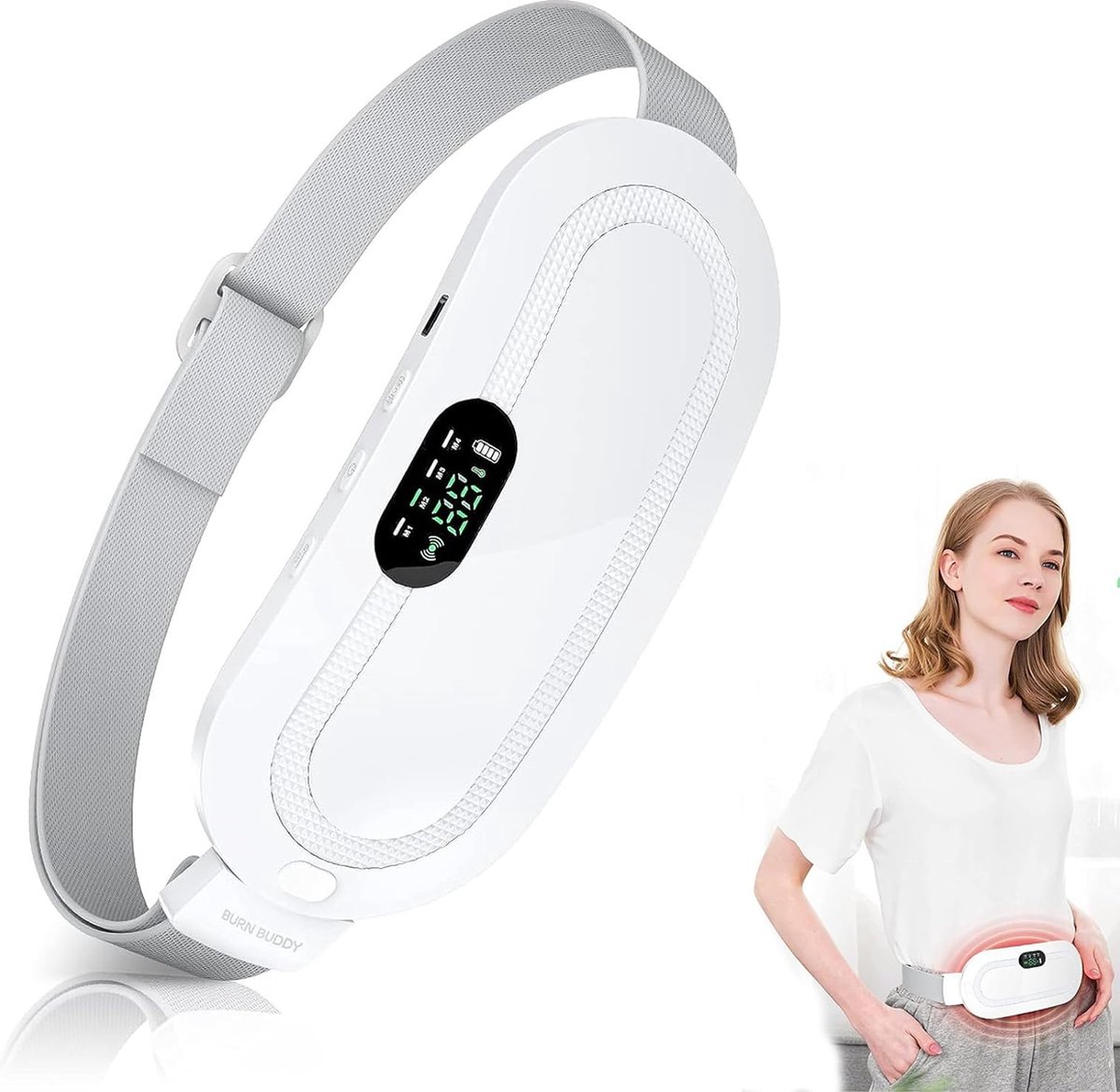 Equivera Menstruatie Warmteband - Menstruatie Pijnverlichting - Draadloos - Massagekussen