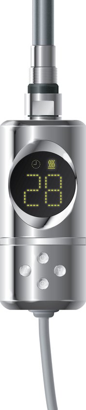 Verwarmingselement 1200W antraciet met thermostaat en LCD-scherm Verwarmingselement 1200W antraciet met thermostaat en LCD-scherm