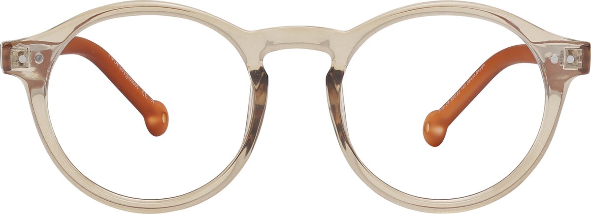 ™Monkeyglasses Bille 29 Smoke / Redish Brown rubber BLC + 2,0 - Leesbril - Blauw Licht Bril - 100% Upcycled - Danish Design