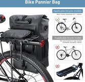 3-in-1 fietstas, bagagedrager, 25 liter, bagagedragertas, rugzak, schoudertas met reflectoren, 100% waterdicht en reflecterend, met uitneembare laptoptas