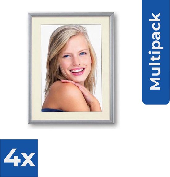 ZEP Aluminium Fotolijst AL1S2 13x18 cm - Fotolijst - Voordeelverpakking 4 stuks