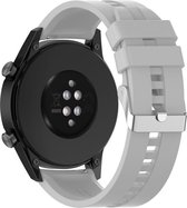 MNCdigi - Zachte siliconen sport band - 22 MM - Grijs - Smartwatchband voor Samsung Galaxy Watch 3 45mm, Huawei Watch 4, 4 Pro, GT2 46mm, GT 2 Pro, GT 3 Pro, GT 2e, GT Active Watch, Watch 3, Watch 3 Pro, Watch GT Runner, GT3 46mm, Xiaomi Amazfit