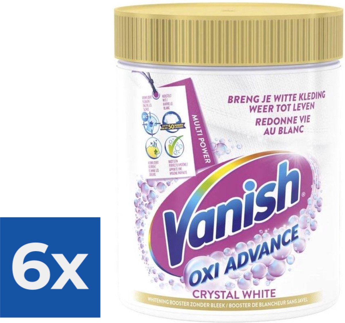 Vanish Oxi Advance Whitening Booster Poeder - 840 Gr - Voordeelverpakking 6 stuks