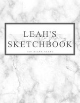 Leah's Sketchbook: Personalized Marble Sketchbook with Name
