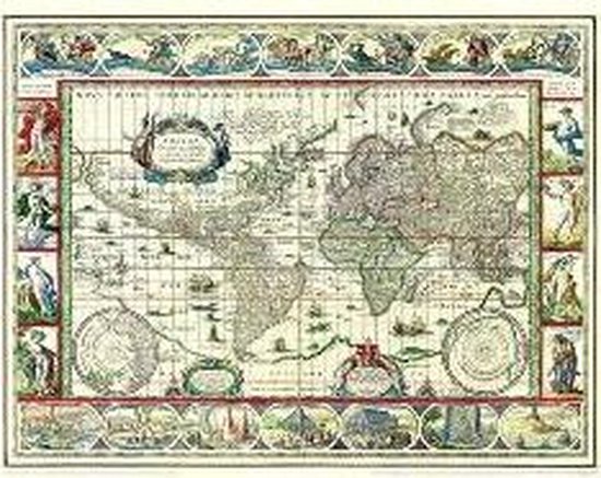 Historische WELTKARTE 1635 - Willem Janszoon Blaeu (Plano) - cover