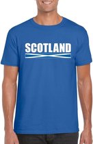 Blauw Schotland supporter t-shirt voor heren 2XL