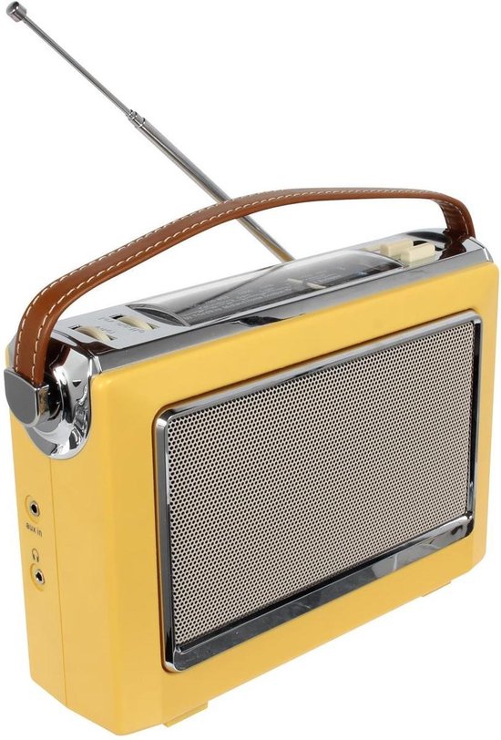 Retentie Beringstraat Rauw Radio & Bluetooth Speaker Vintage - Retro - Seventies geel | bol.com