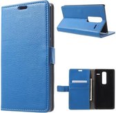 Litchi Cover wallet case hoesje LG Zero F620 H740 blauw