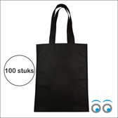 100 sacs en coton noir (40 x 35 cm)