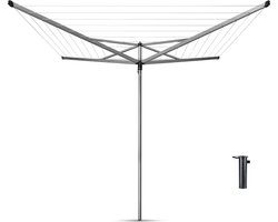 Brabantia Essential Droogmolen - met Betonanker - 50 m - Metallic Grey