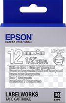 Epson Transparent Tape - LK-4TWN Clear White/Clear 12/9