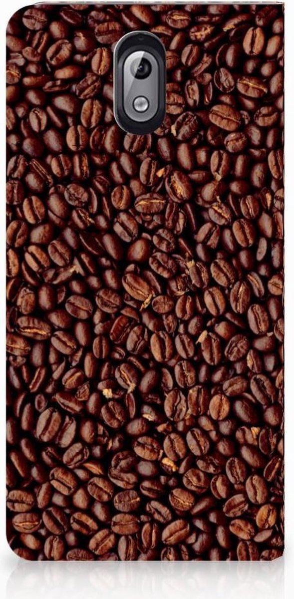 Nokia 3.1 (2018) Flip Style Cover Koffiebonen