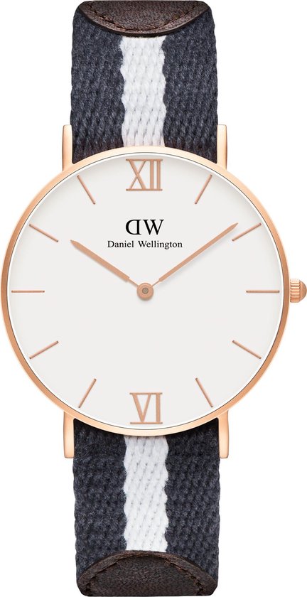 bol.com | Daniel Wellington Classic Cardiff - Horloge - 36 mm - Blauw/Wit