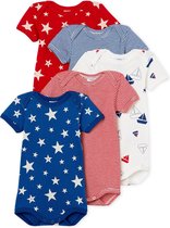 Petit Bateau Jongens Rompertje 5-pack - blauw - Maat 3 mnd