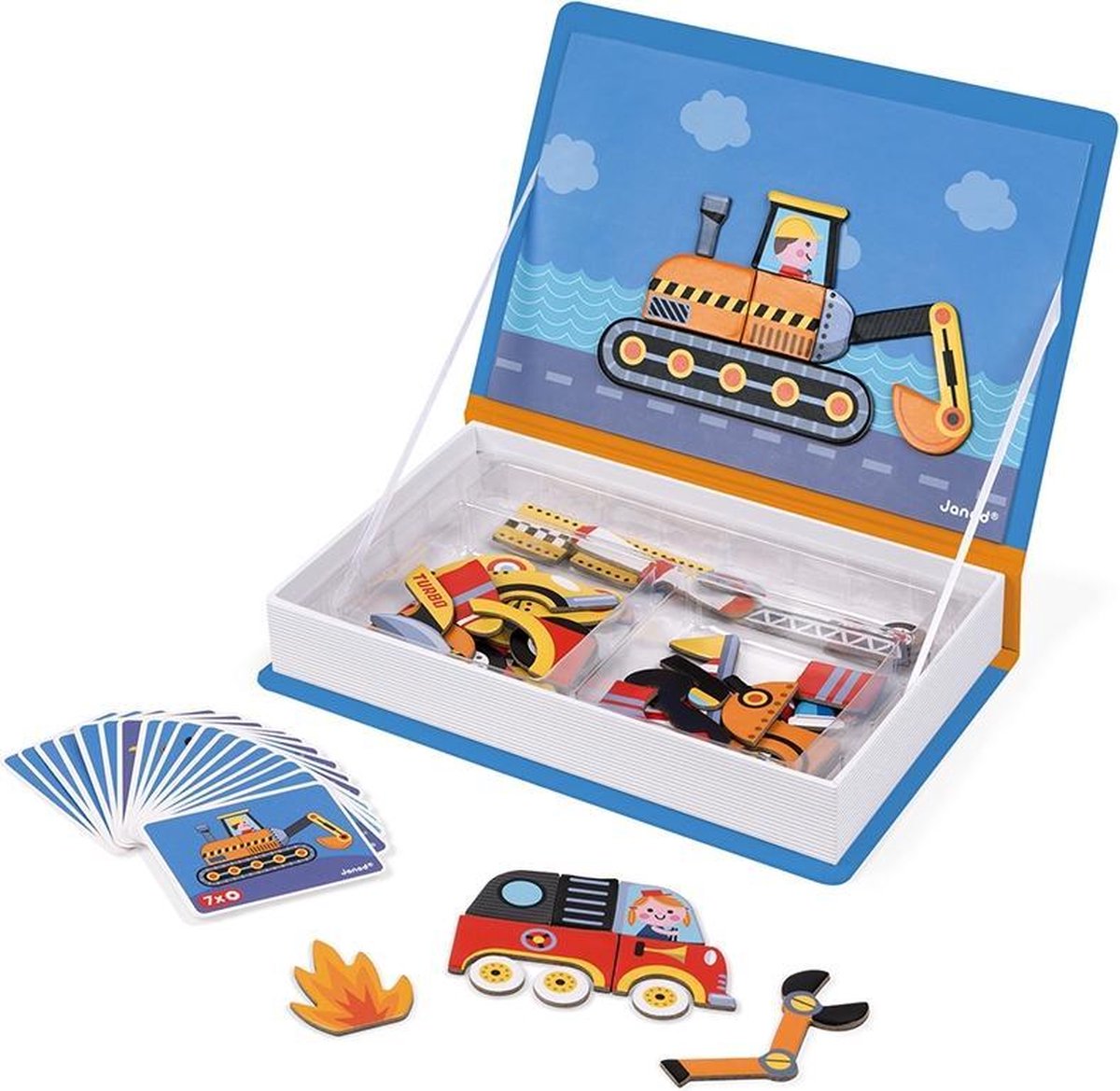 Janod - Magnetibook - Racers - Magneetboek Speelset — afbeelding 3