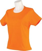 Dames-shirt lady fit oranje Maat S/M