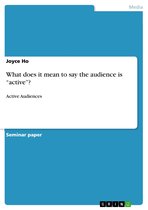 What does it mean to say the audience is 'active'?