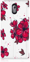 Nokia 3.1 (2018) Standcase Hoesje Design Blossom Red
