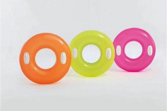 Elektropositief Opa Eik Intex neon zwemband met handvat - 76 centimeter - 3 kleuren | bol.com
