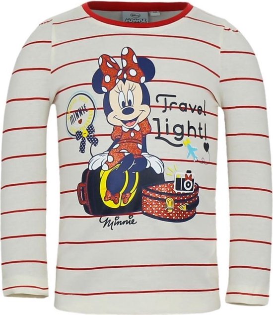 Minnie Mouse t-shirt wit/rood voor meisjes 128