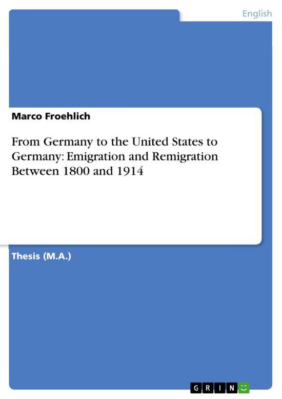 From Germany to the United States to Germany - cover