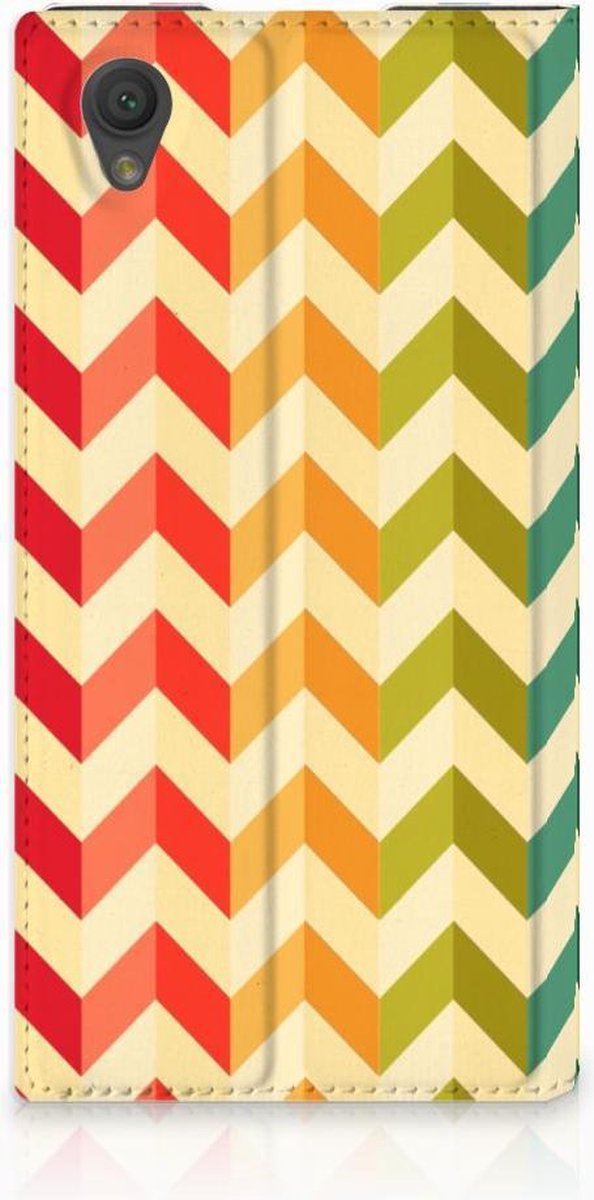 Sony Xperia L1 Hoesje met Magneet Zigzag Multi Color