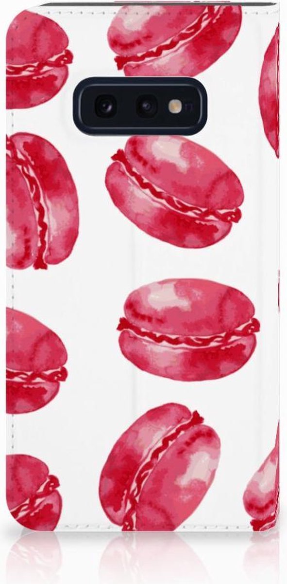Samsung Galaxy S10e Flip Style Cover Pink Macarons