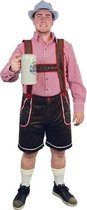 Oktoberfest - Bruine Tiroler lederhosen verkleed kostuum/broek voor heren - Carnavalskleding Oktoberfest/bierfeest verkleedoutfit S (EU 48)