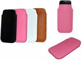 Alcatel One Touch Idol X hoesje, Luxe PU Leren Sleeve, Kleur Roze, merk i12Cover