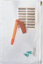 Leitz  Plastic Showtas Met Schuifsluiting - A4 - 4-Gaats Perforatie Voor Ordners en Ringbanden - Transparant